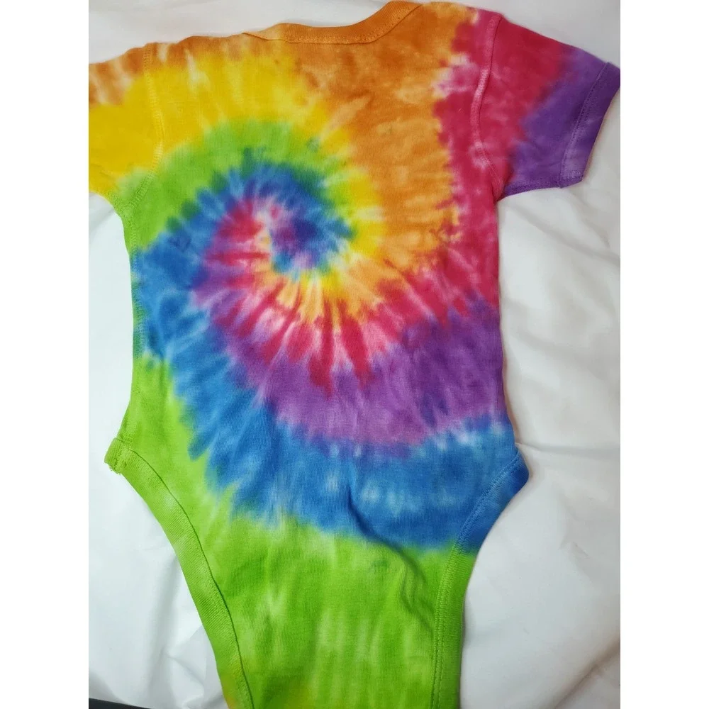 VTG Y2K Crayola Crayons Tie Dye Baby One Piece Outfit‎ Nwt